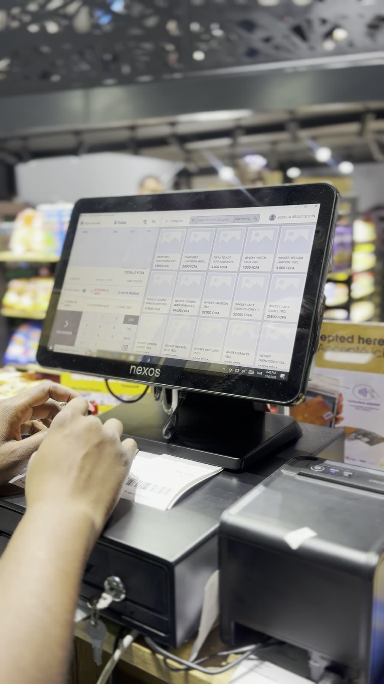 Poste de caisse Duka360 installé chez un commerçant